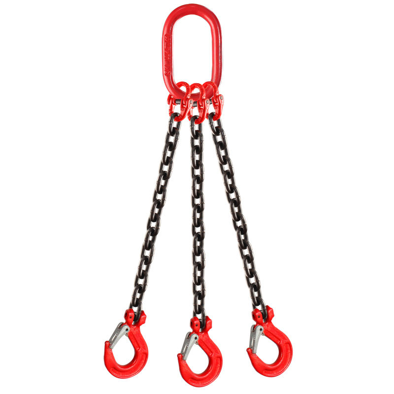 Plated Zinc Chromate Coating 2 Legs Lifting Chain with Rings