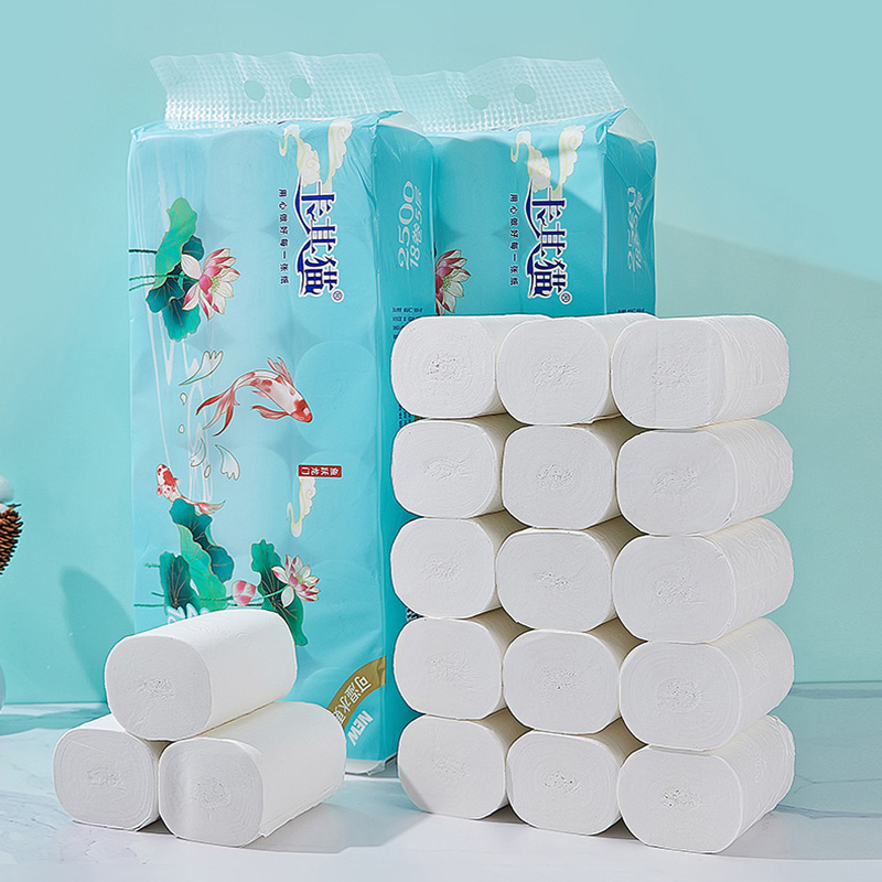 Hot Sale OEM Brand Cheap Coreless Toilet Tissue Paper Roll for Family