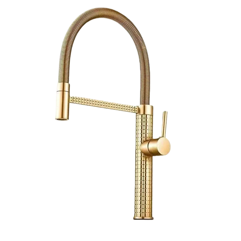 Gunmetal Stainless Steel and Brass Hammered Kitchen Sink Mixer Faucet