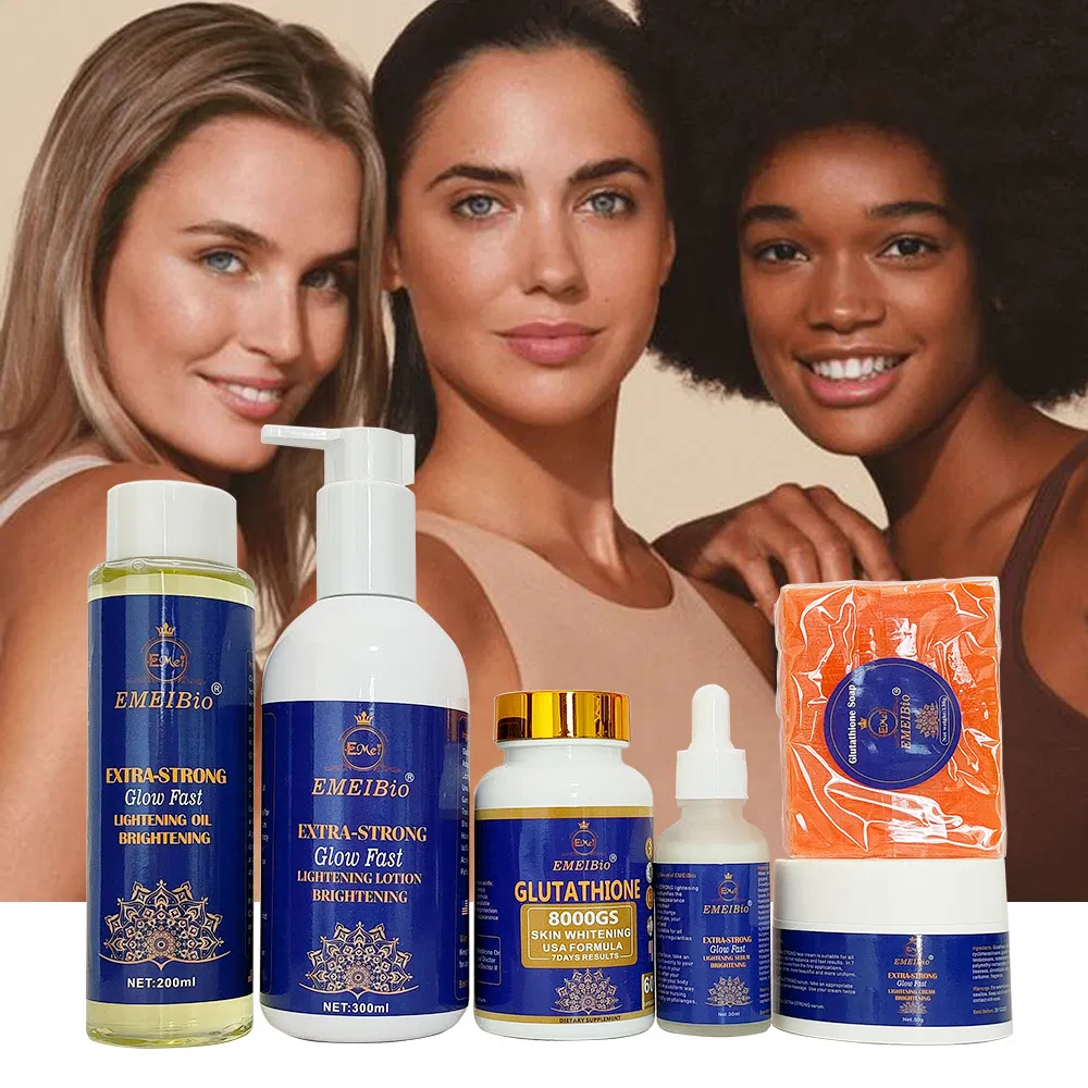 Private Label Best Skin Whitening Set Vitamic C Brightening Whitening Diamond Skin Care Set for Black Women