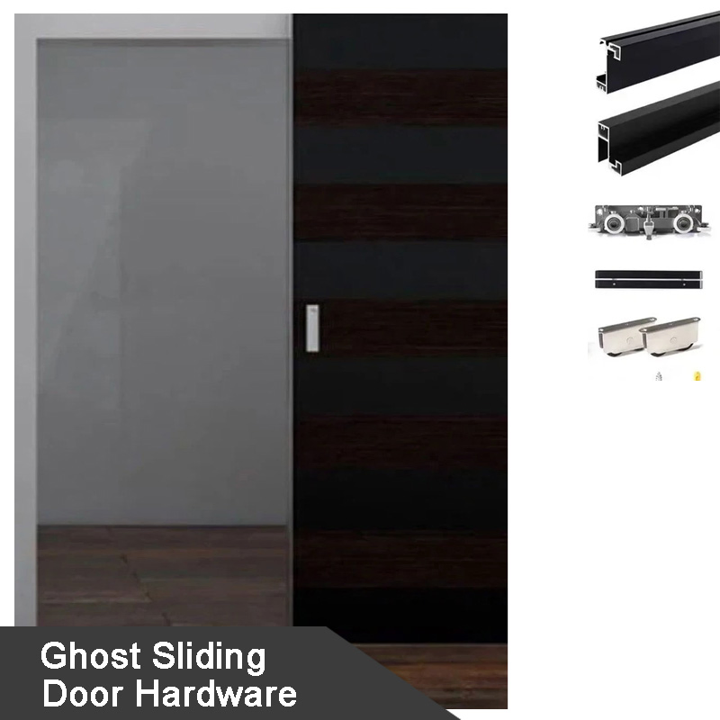 Top Concealed Barn Door Hardware Invisible Sliding for Home