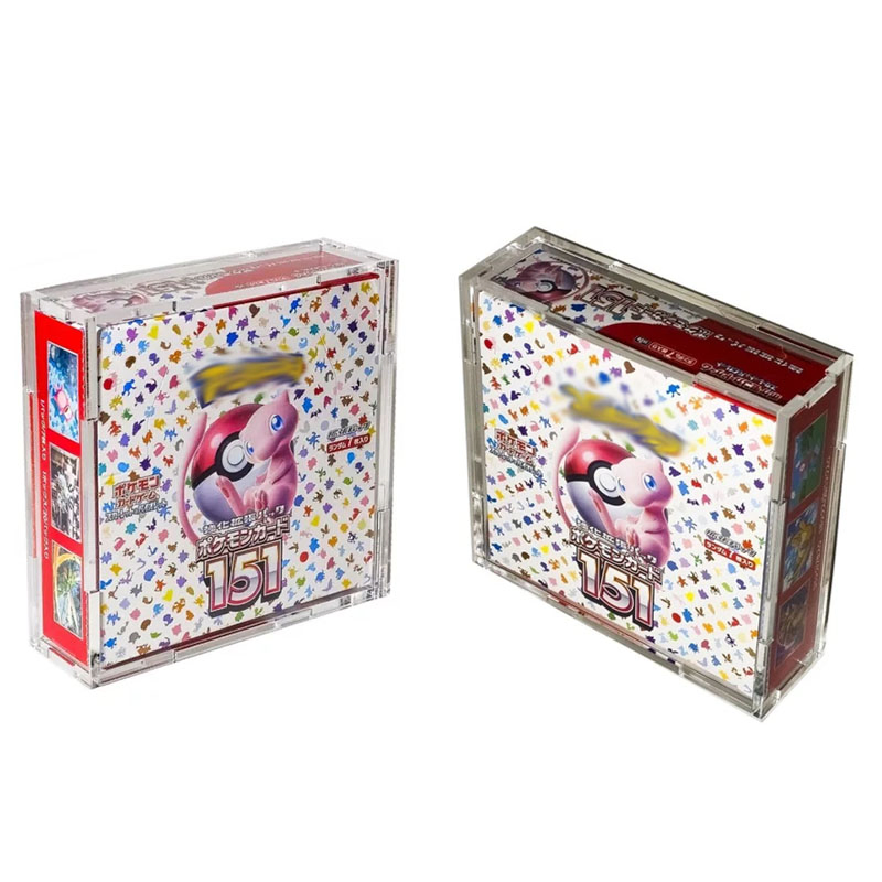 Customizable Acrylic Display Case for Pokemon Booster Packs
