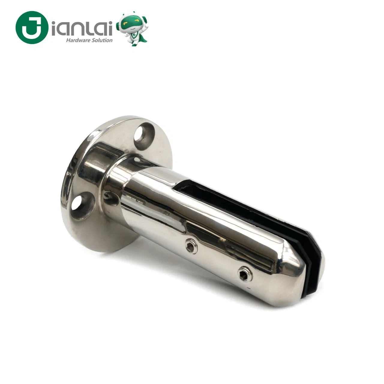 Stainless Steel Chrome Polished Wall Mounted Frameless Ledge Fascia Glass Spigot