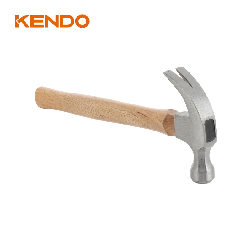 Kendo Wood Handle Claw Hammer Sharpened Curved Claw Generates Maximum Nail-Pulling Leverage