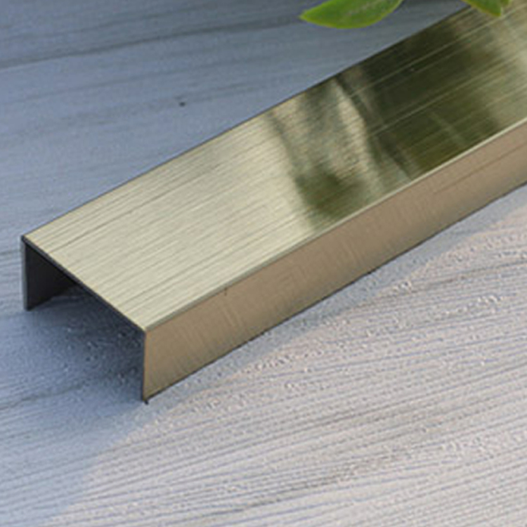 201 304 Ceramic Tile Corner Trim Stainless Steel Square Metal Edge Trim