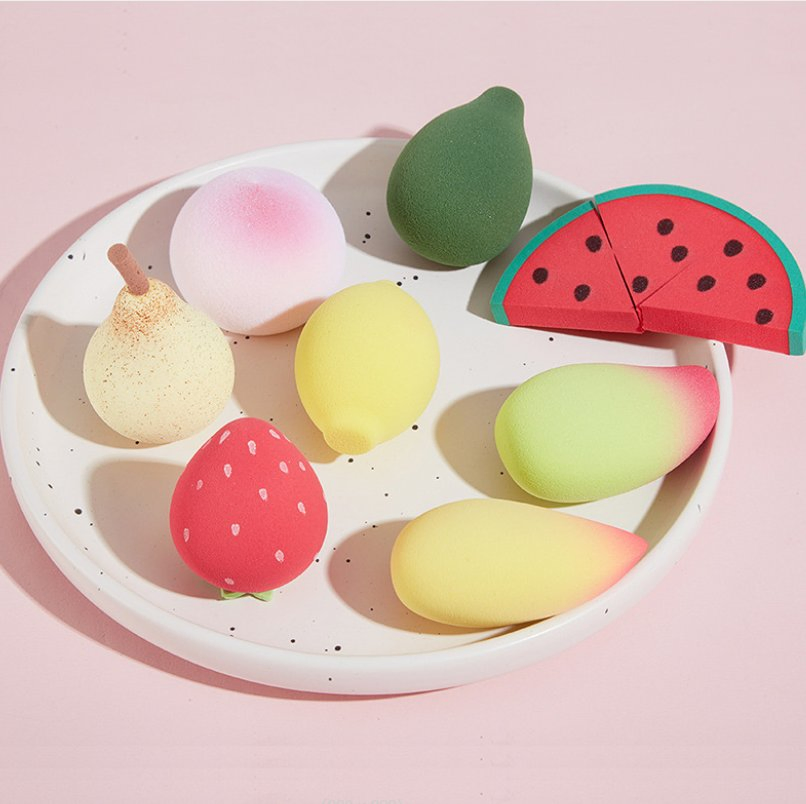 Fruit Makeup Egg Strawberry Peach Pear Lemon Avocado Makeup Sponge Puff Powder Puff