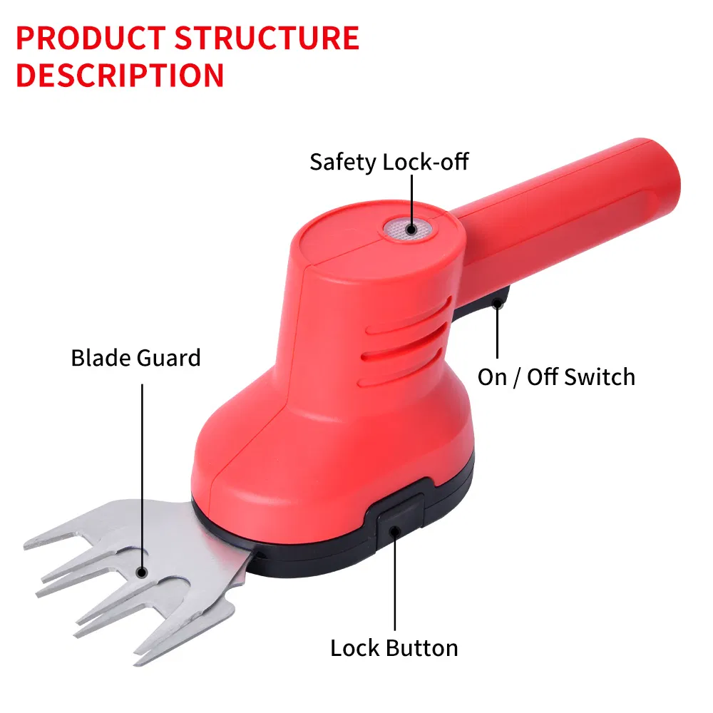 High Satisfaction Cordless 3.6V Electric Grass Cutter Lightweight Grass Shear and Hedge Trimmer Shrub Trimmer for Garden