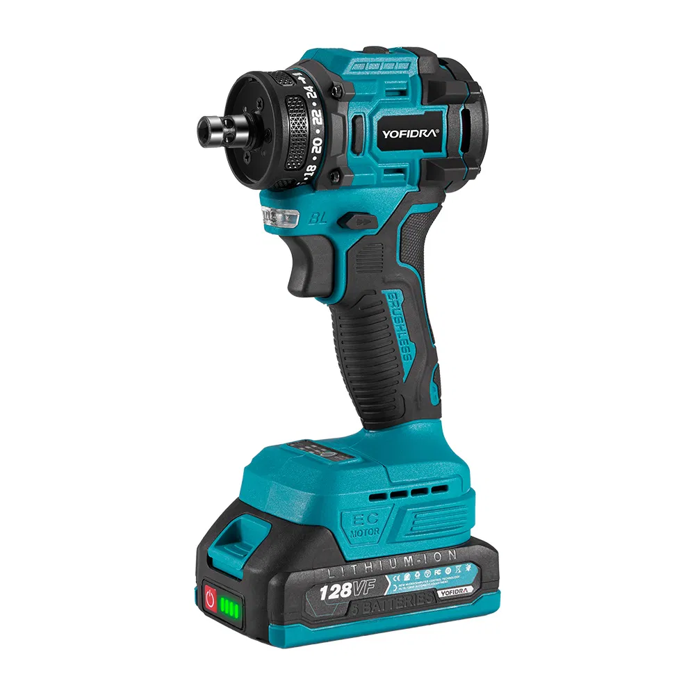 Versatile Electric Drill Featuring 24 Torque Settings and Hexagon Screwdriver