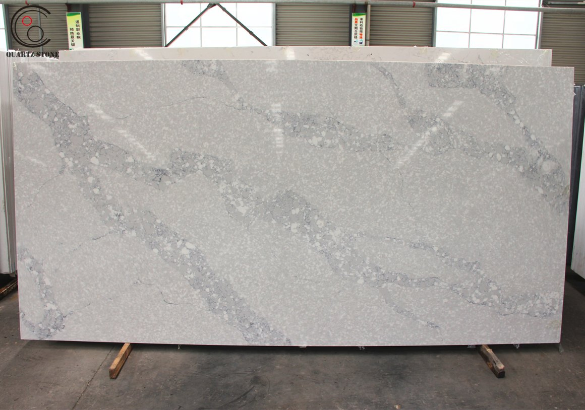 Dark Grey Calacatta Marble Quartz Stone for Bench Top Countertop