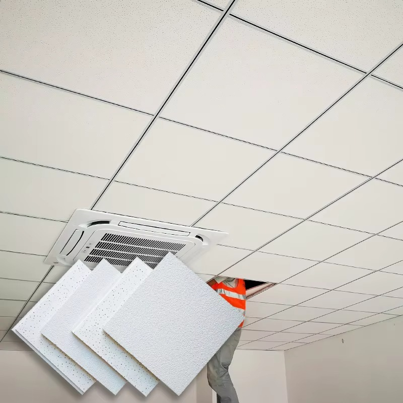 Modern Style Easy-to-Cut & Decorate Green & Environmentally-Friendly Mineral Fiber Ceiling