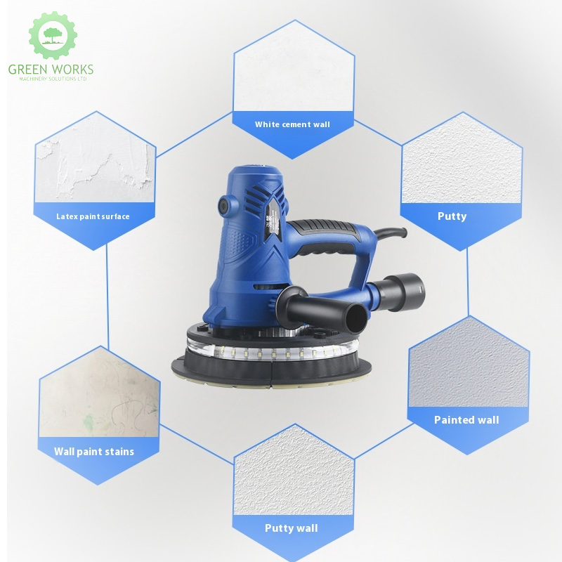 Electric Power Corded Random Orbital Sander with Dust Bag for Woodworking Wall Metal Hand Hold Orbit Sander