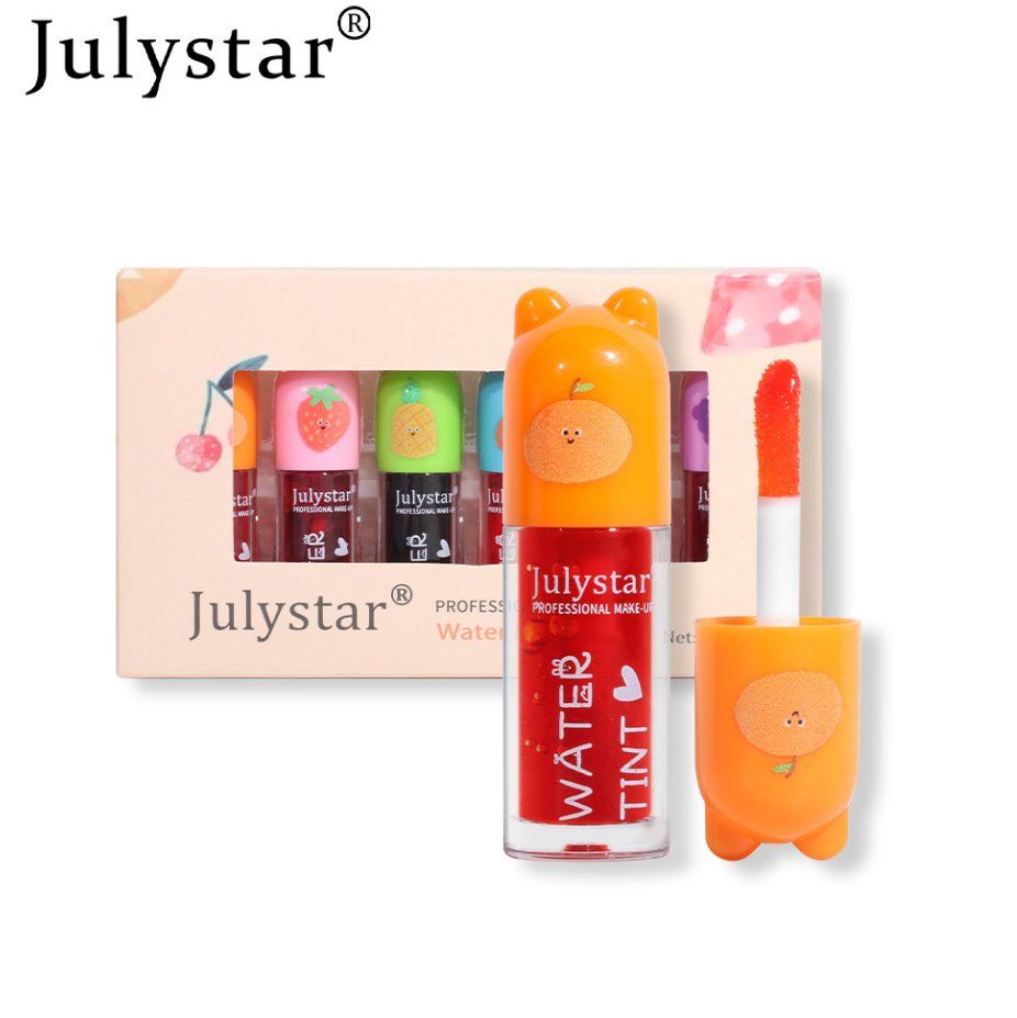 Online Wholesale in Stock 6 Colors Moisturizing Lip Gloss Jelly Non Sticky Cup Sexy Liquid Lipstick Cherry Red Pink Glitter Lip Tint Korean Lips Makeup Set