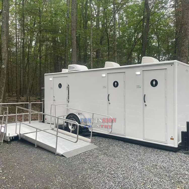 Hot Sale Luxury Ada Restroom Trailer Mobile Toilet Portable Bathroom Trailer