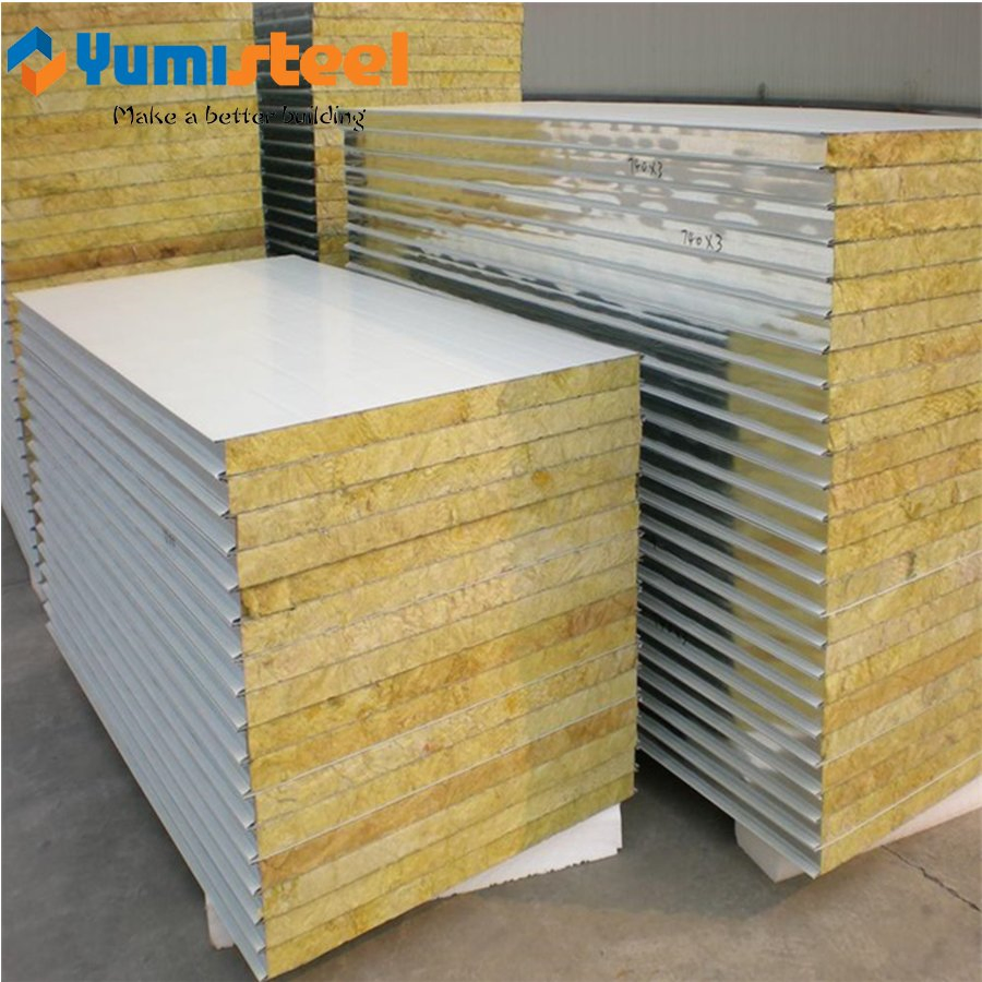 PPGL Metal Fireproof Rockwool Sandwich Panel for Roof