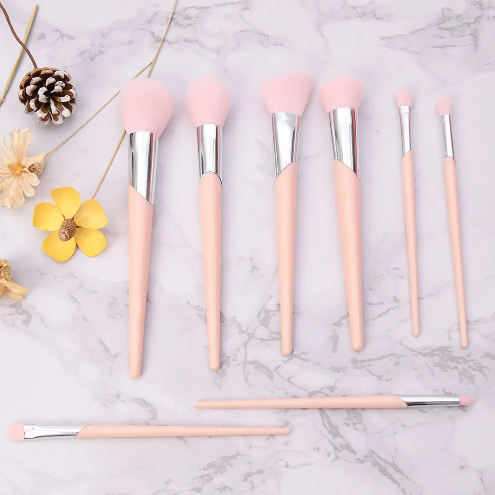 Plastic Pink Powder Blush Foundation Eyeshadow Lip Makeup Brush New Beauty Care Cosmetic Brush