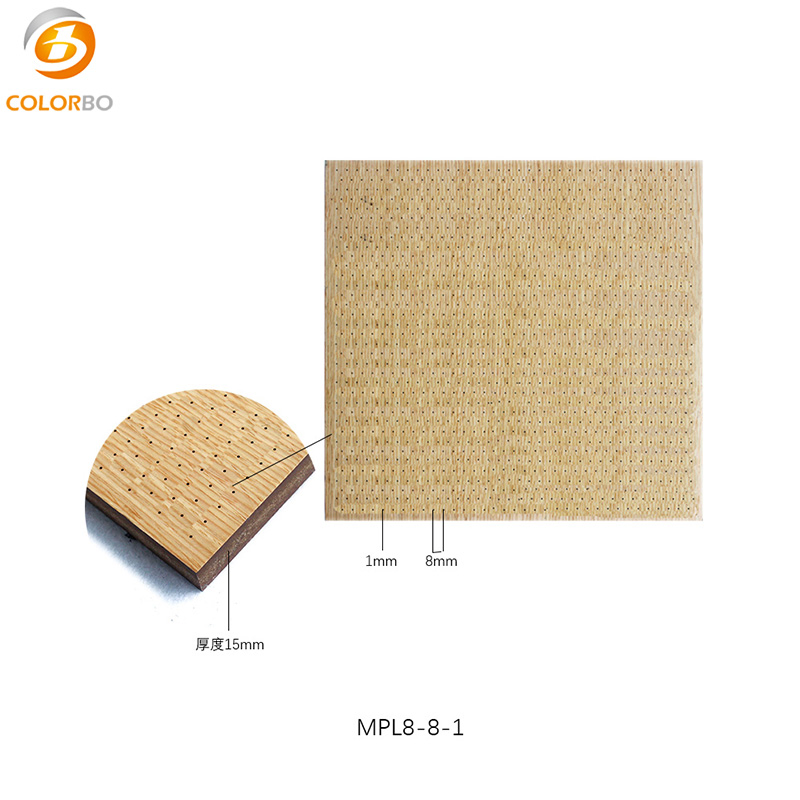 Wooden Perforated Acoustic Panels with Veneer Surface