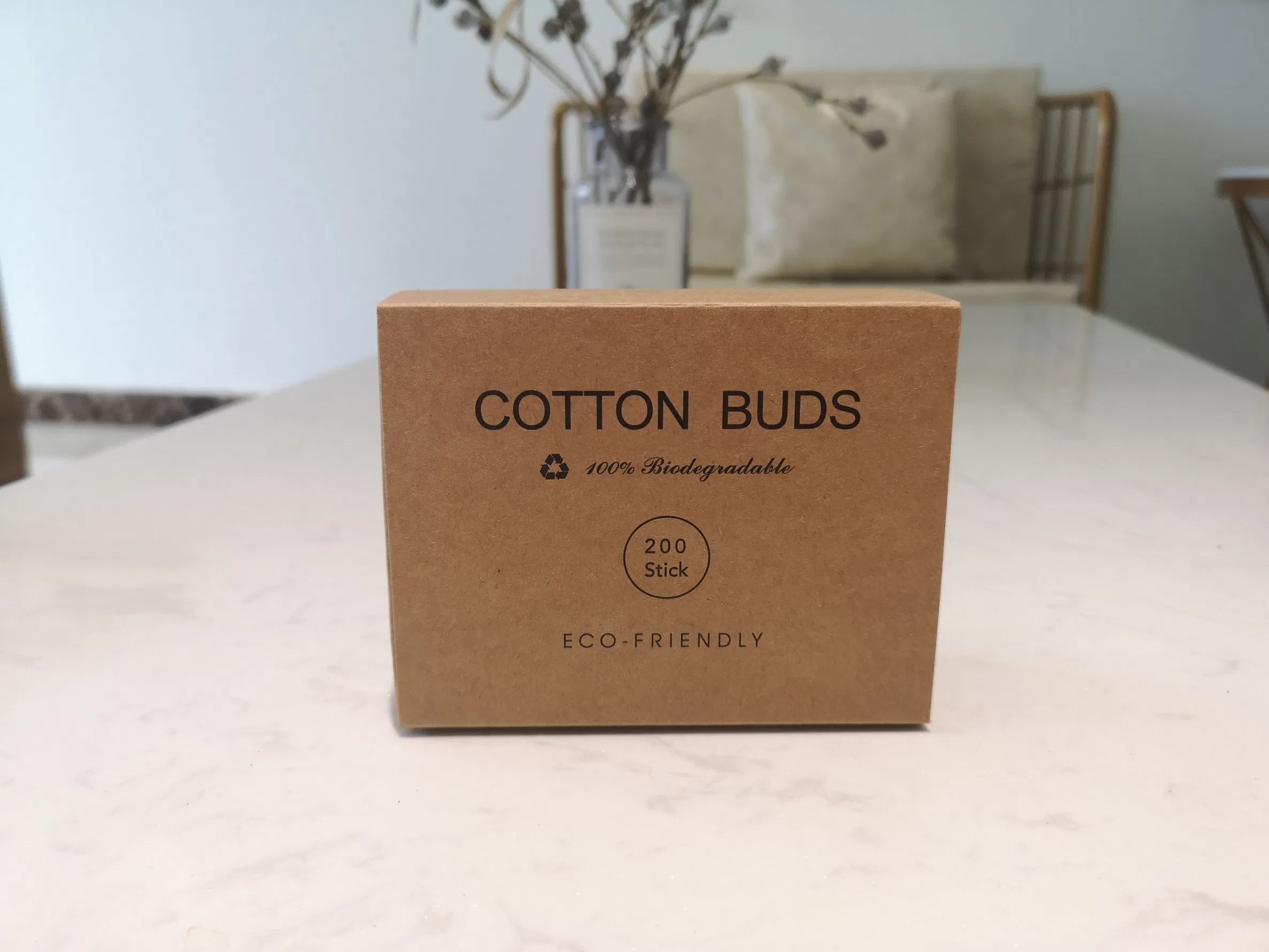Customized Packaging Bamboo Cotton Swabs Natural