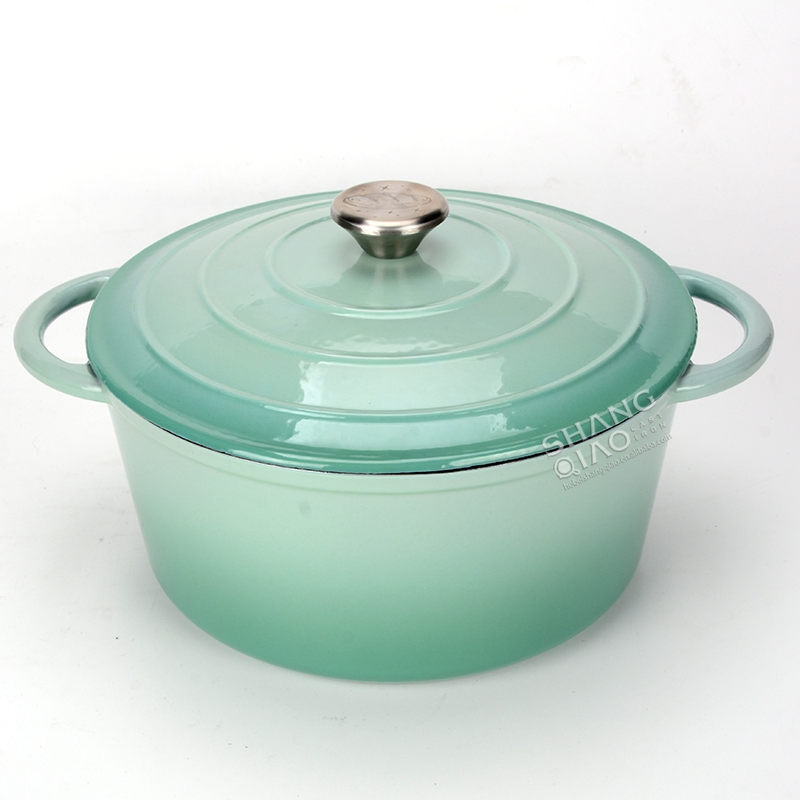 Чугунная эмалированная кастрюля-жаровня 26 см, 4.7 л