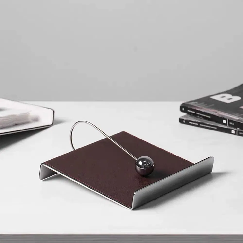 Modern Luxury Stainless Steel Tissue Holder Creative Hotel Dining Table Desktop Decoration