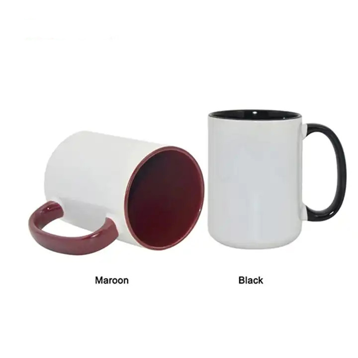 Dishwasher Safe Mug Personalized 15 Oz Large Two Tone Custom Color Coffee Mug Ceramic Mug Coffee Mug Manufacturer