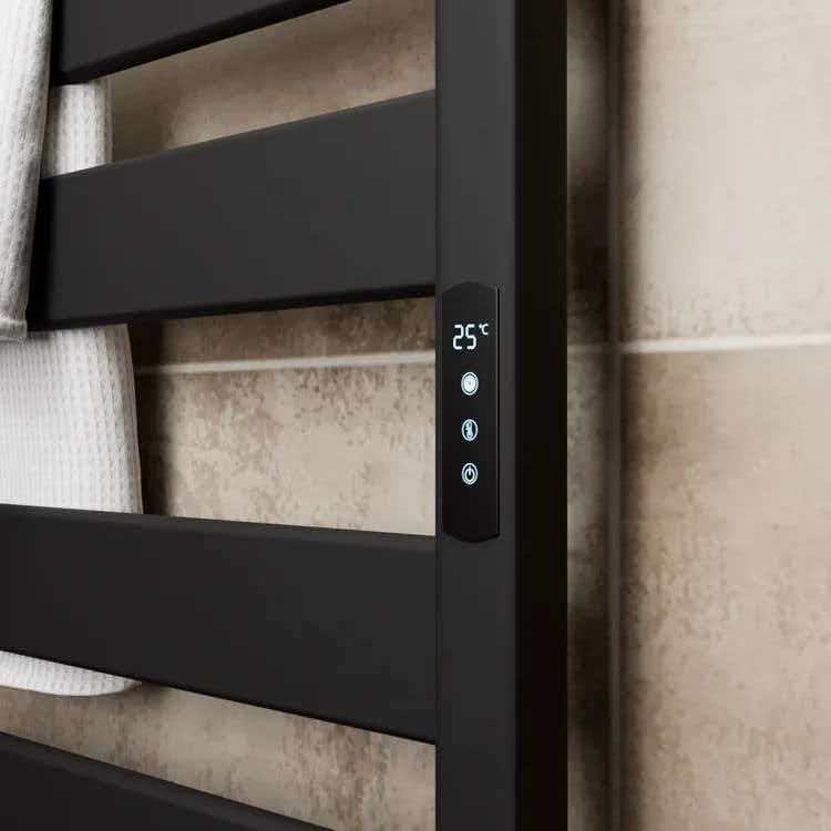 Wall Mounted Towel Warmer Rack Heated Towel Racks for Bathroom Drying Rack with Intelligent Touch Screen Timer