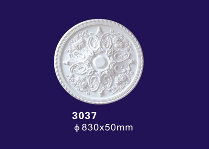 Home Decorative PU / Polyurethane Ceiling Medallion with Round Shape
