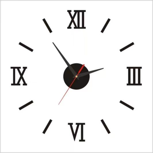 Luxury DIY Wall Clock Roman Numerals 3D Number Clocks