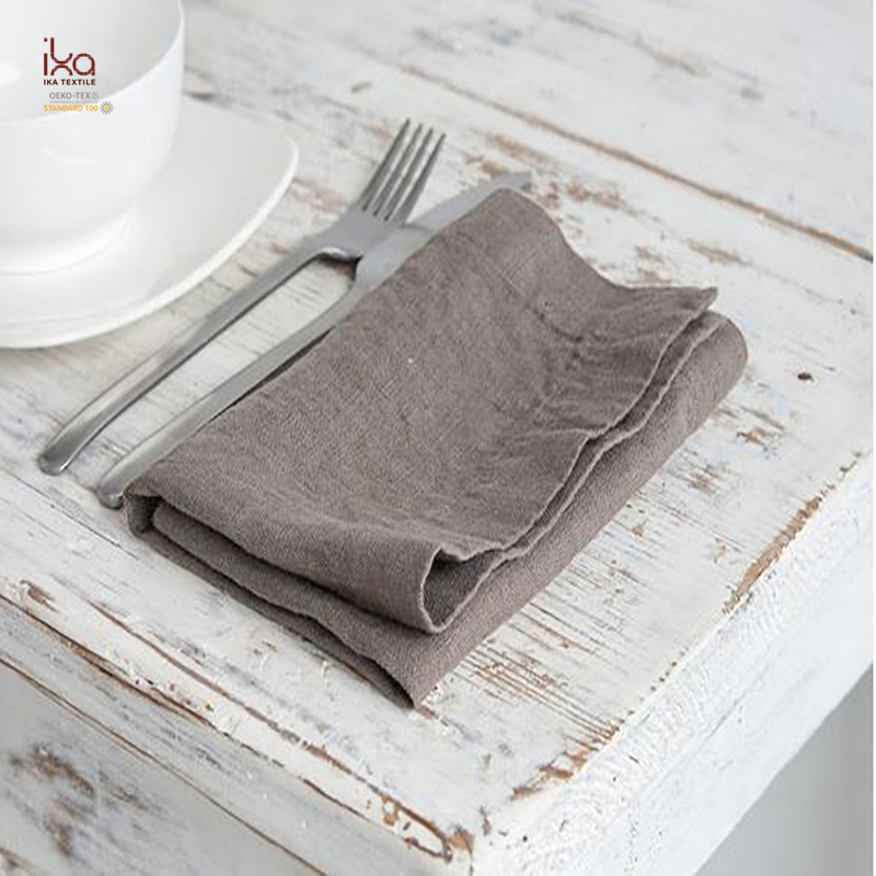 Home Decor Wholesale Indoor Christmas Decoration Party Beverage Color Printed Embroidered Custom Linen Napkins with Hemstitch