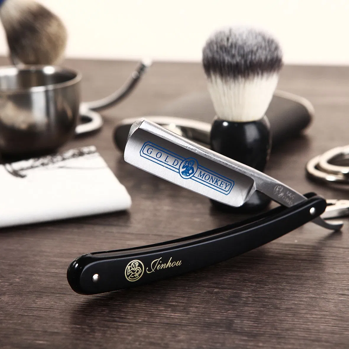 Steel Folding Shave Knife Beard Straight Razor with ABS Handle