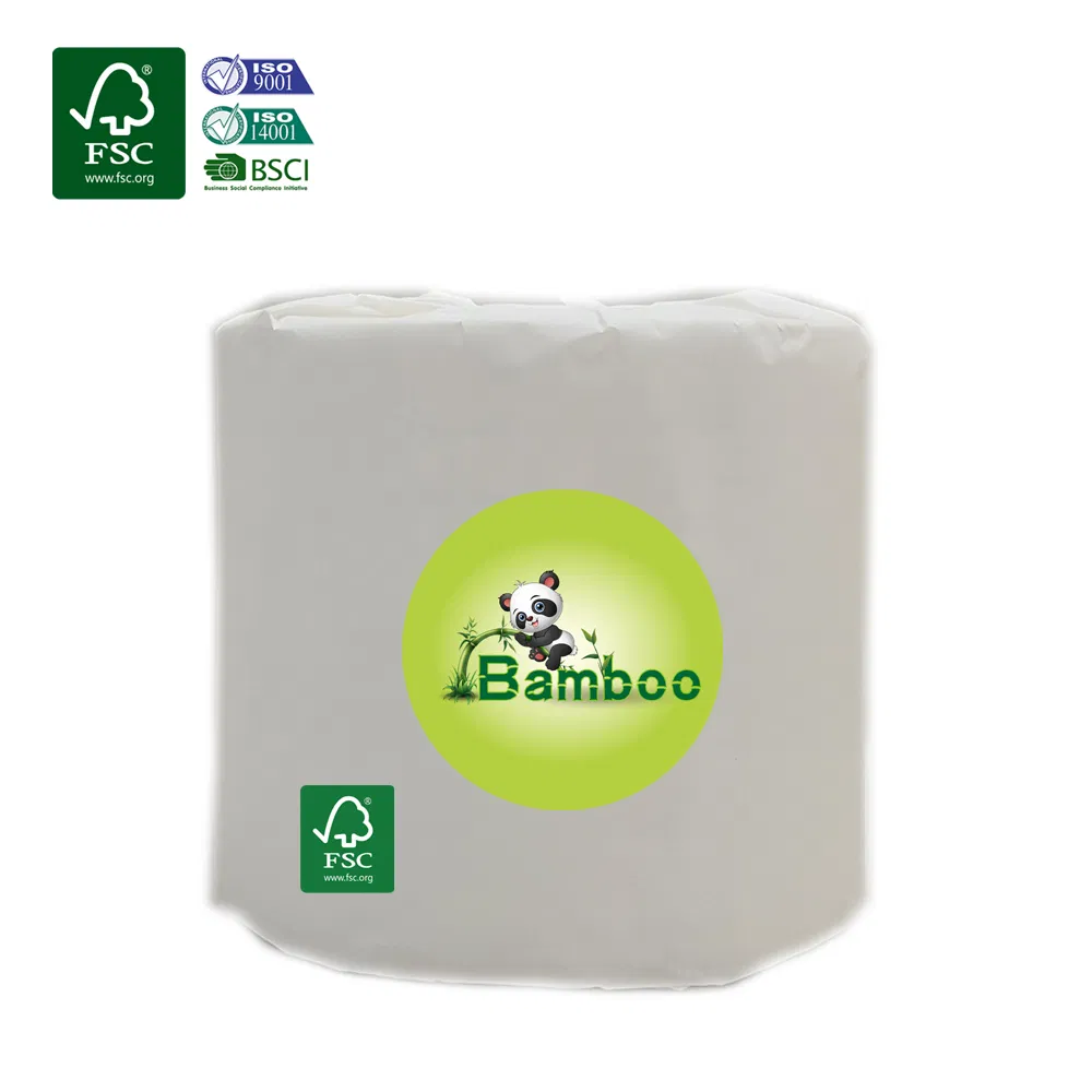 FSC BSCI Certified Custom Unbleaching Soft Virgin Bamboo Pulp Toilet Printed Tissue Paper