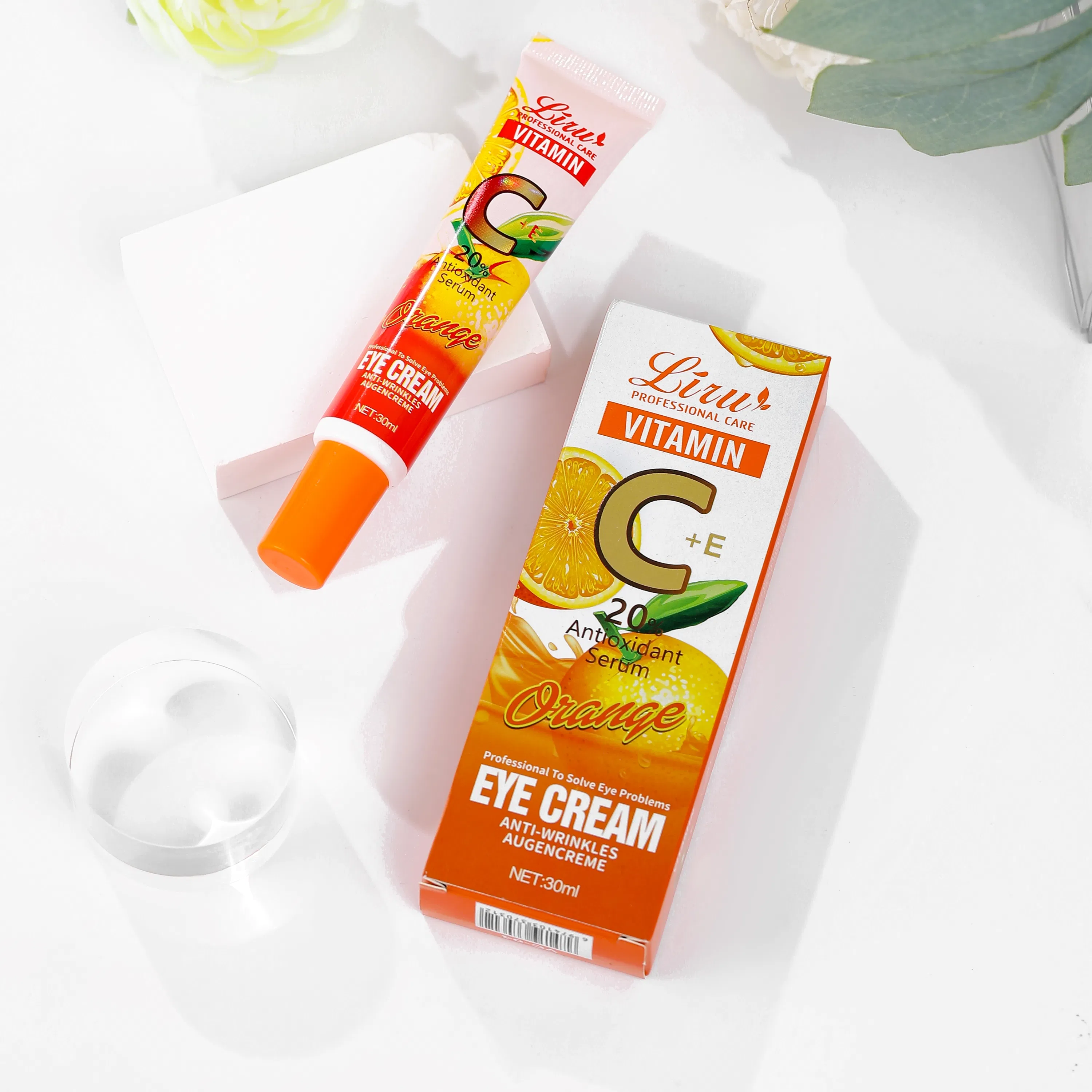 Liru Professional Organic Reduce Dark Circle Brightening Eye Treatment Cream with Vitamin C 30ml