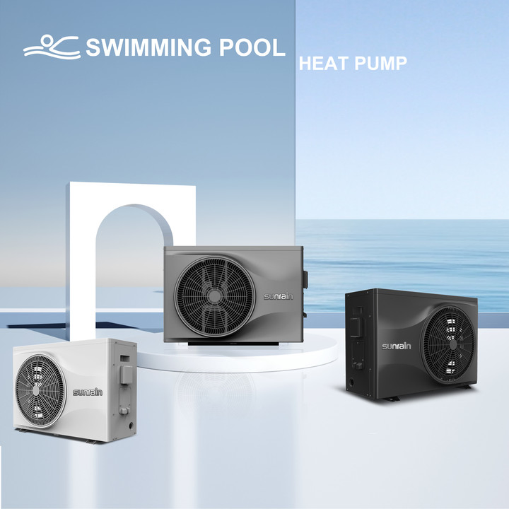 Sunrain Swimming Pool Heat Pump R32 Air to Water DC Inverter 7kw 35kw CE Certificated WiFi Hot Water Heater for Swimming Pool