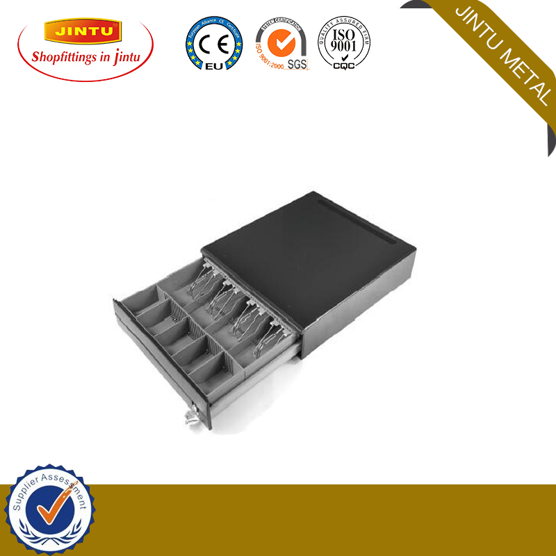Metal Mini POS Manual Push Open Cash Register Drawer Lock Box Safe Rj11 405