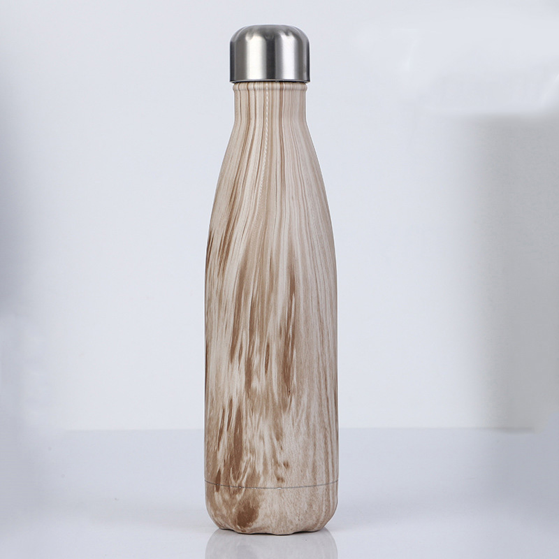 Double Wall Vacuum High-Luminescence Water Bottle Creative Bottle Cola Shaped Bottle, Premium Stainless Steel Gold Rose Gold Insulated Wyz16993
