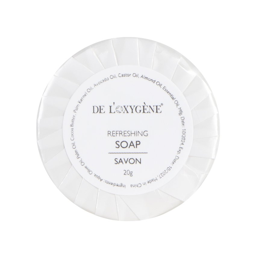 5 Star Hotel Travel Natural Soap Bar Hotel Amenities Bath Body Soap Bar Round with Label