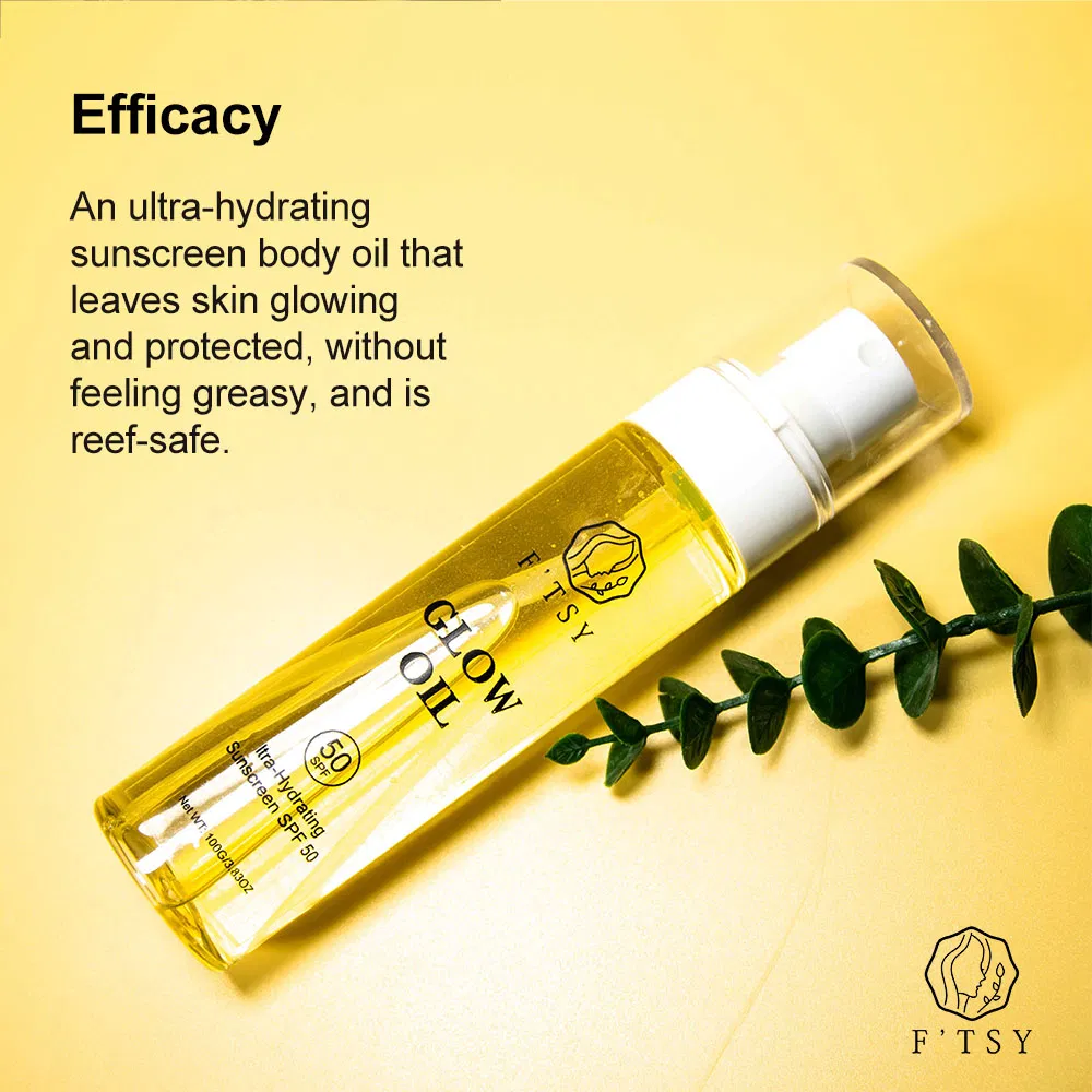 Private Natural Label Natural Vegan Hot Selling Daily SPF 40 PA+++ Body Care Sunscreen Oil