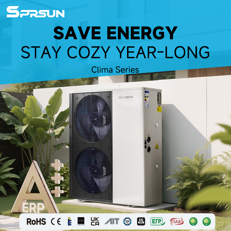 Тепловой насос воздух-вода Sprsun R32 для дома и бизнеса