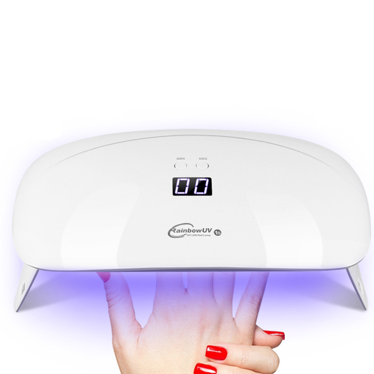 24W Portable Mini 15PCS UV LED Nail Lamp Rainbow Nail Dryer with USB Cable for All Gel Polish
