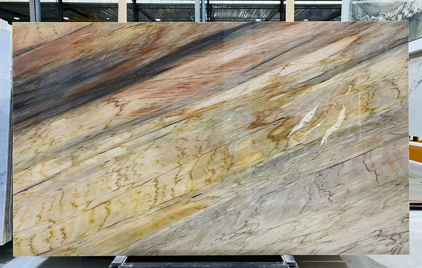 Luxury Stone Factory Price for Project Hotel Bathroom Blue Brown