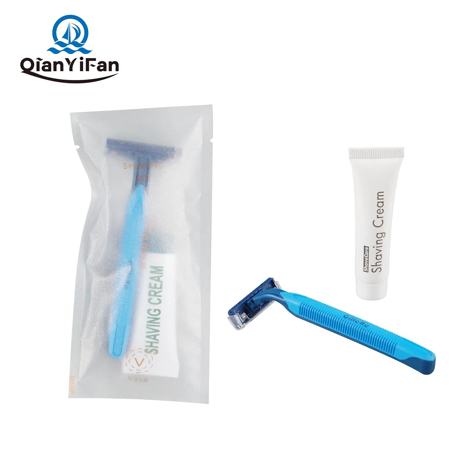 Hotel Disposable Double-Blade Razor 10 G Shaving Cream Set Individually Packaged for Hotel Travel Family Resort