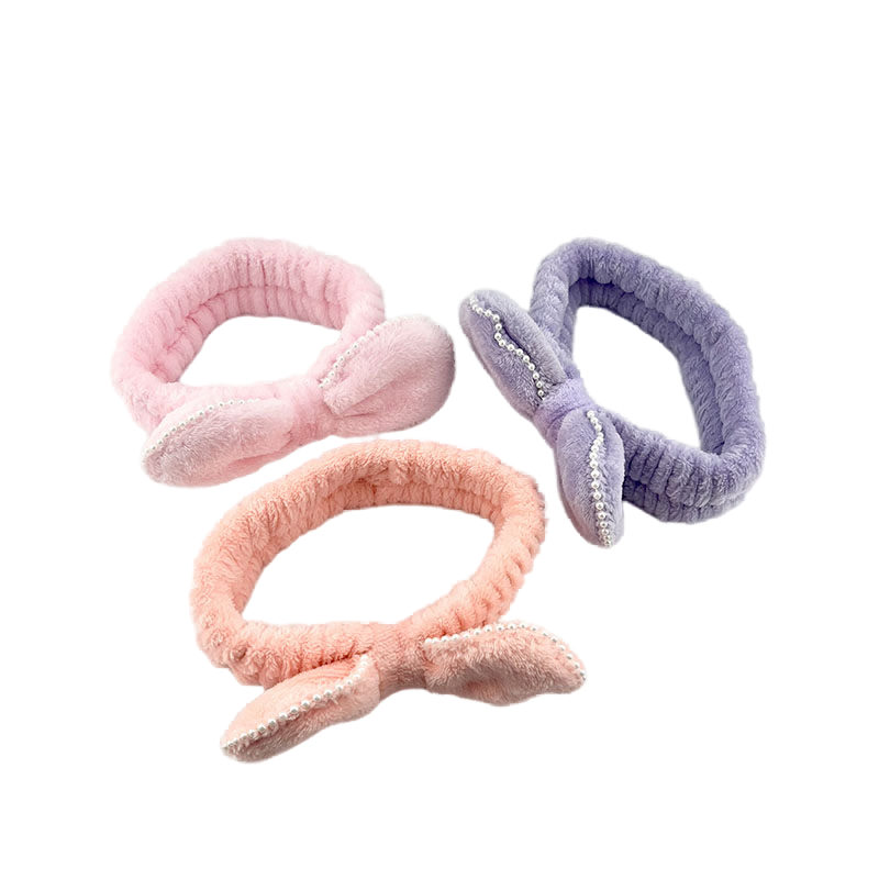 Fashion Soft Cosmetic Shower Elastic Headband SPA Cute Makeup Plush Hairband