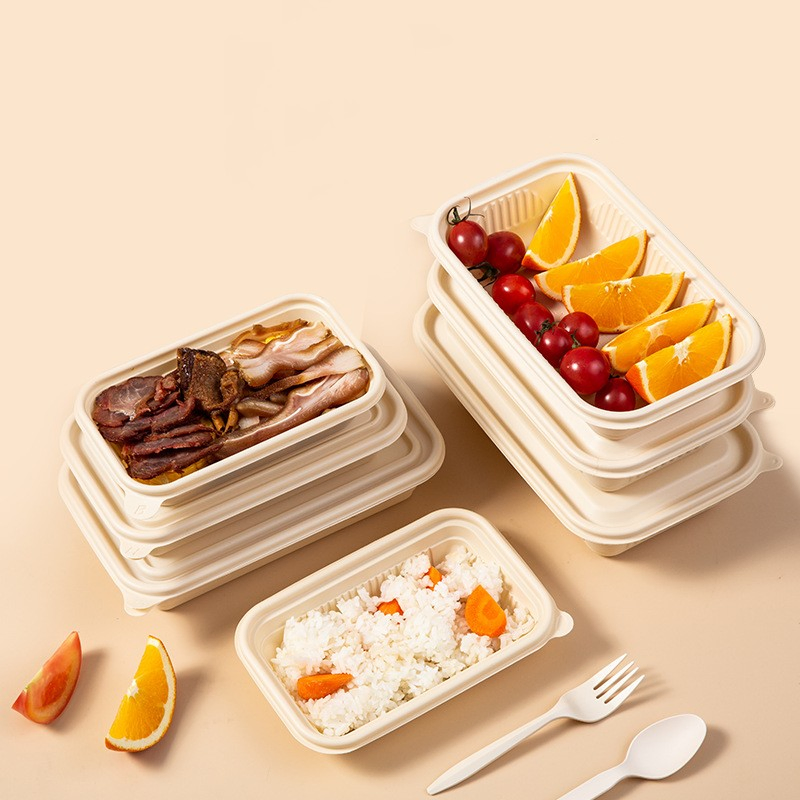 OEM Factory Biodegradable Corn Starch Disposable Lunch Box