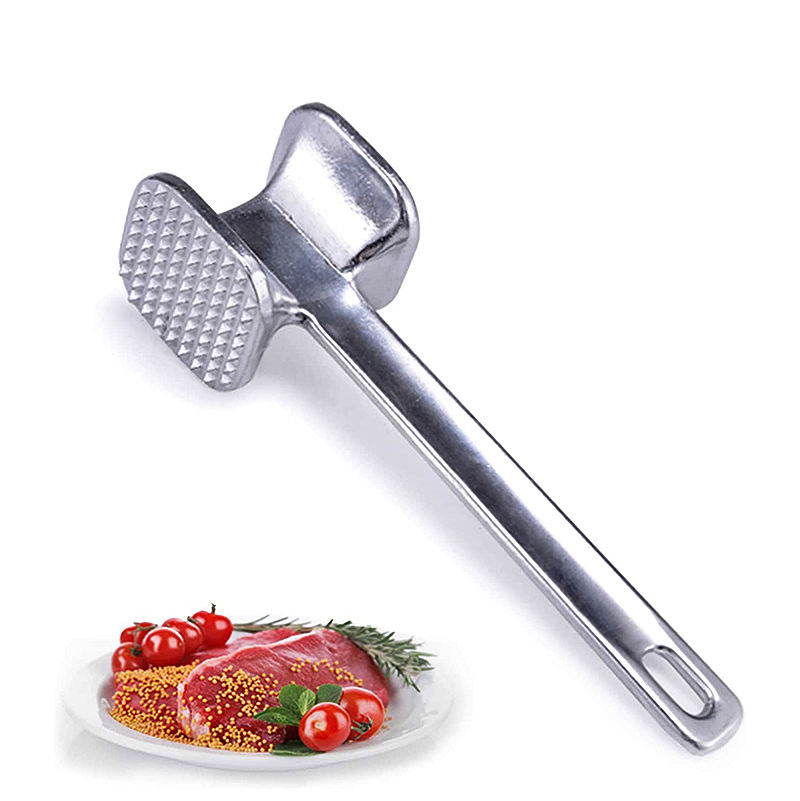 10 Inch Kitchen Tools Solid Heavy Duty Aluminum Meat Hammer Heavy Sturdy Meat Mallet Steak Tenderizer Hammer