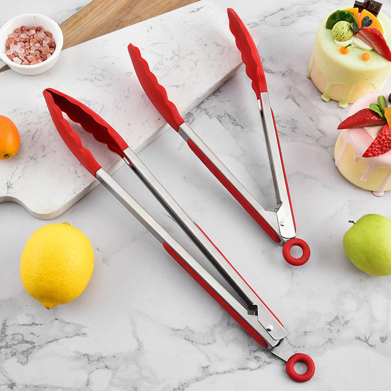 High Quality Stainless Steel Food Tongs Kitchen Multipurpose Steak Clamp Cooking BBQ Clip Support Special Customization