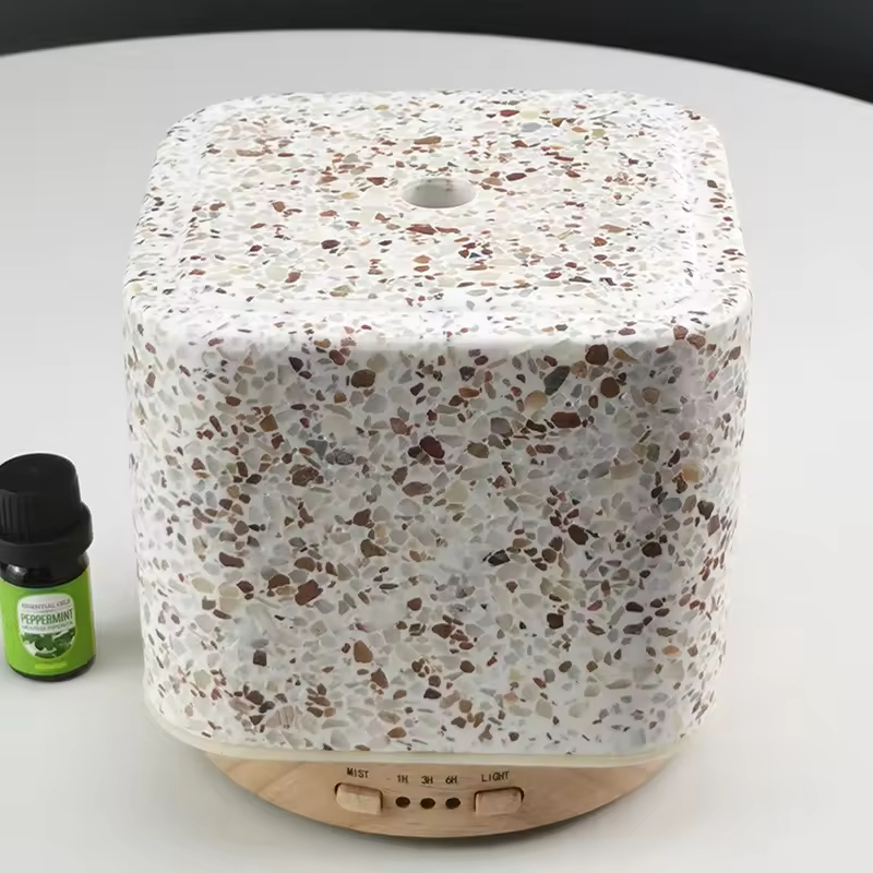 Wholesale Cold 200ml Cube Ultrasonic Terrazzo Essential Oil Air Diffuser