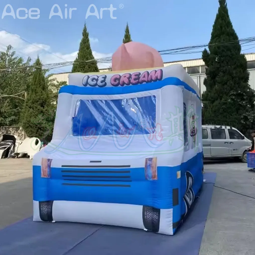 Inflatable Ice Cream Truck Tent Inflatable Ice-Cream Stand Booth Inflatable Food Kiosk
