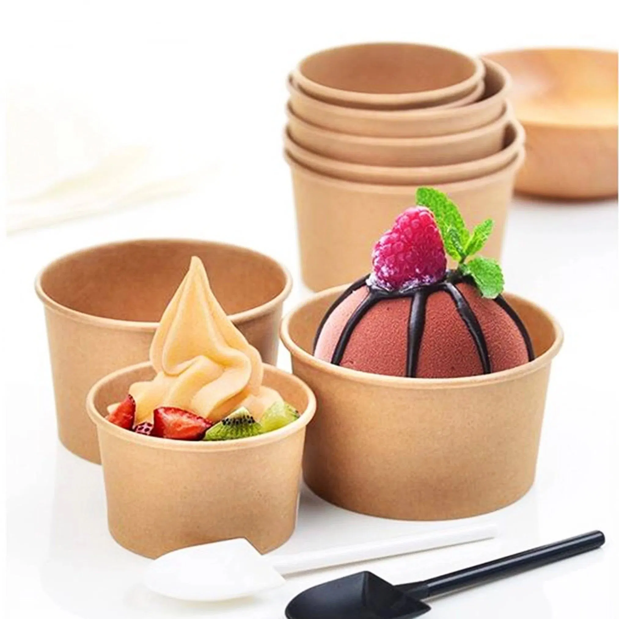 Paper Ice Cream Bowl Disposable Dessert Cups for Frozen Yogurt and Gelato