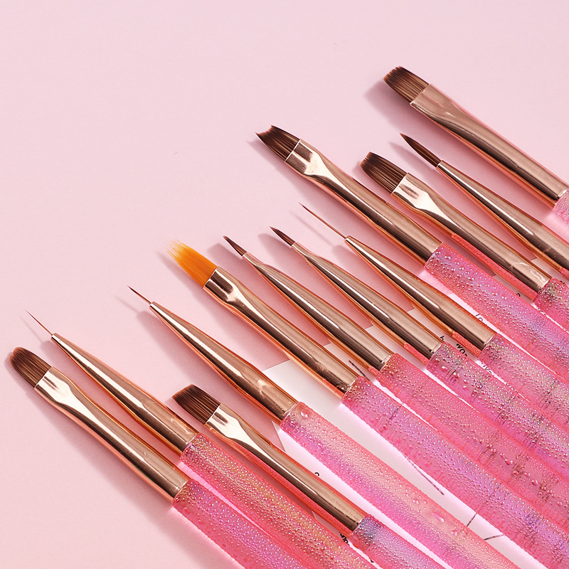 Factory Price Set of Pink Acrylic Nail Brush