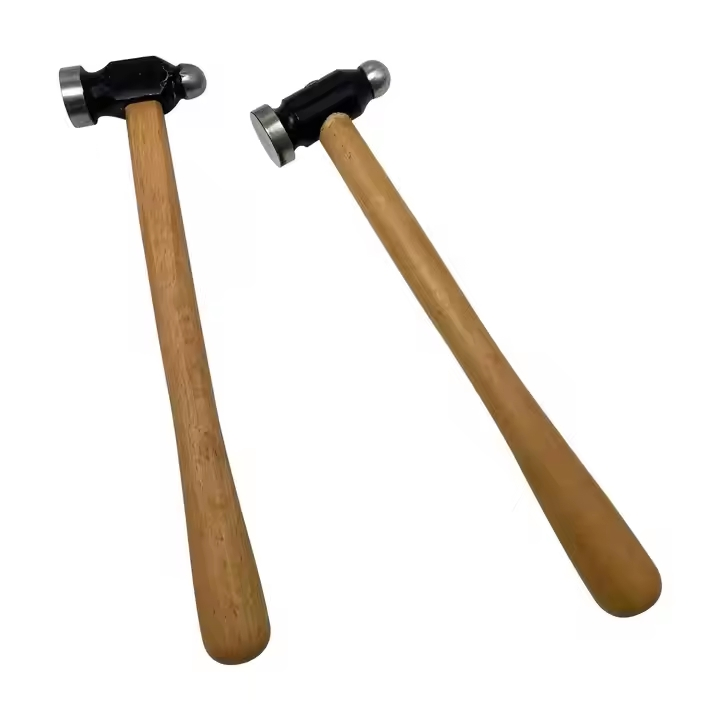 Round Head Hammer Flat Head Hammer Wooden Handle Installation Iron Hammer Household Hardware Tools Cast Iron Wooden Handle