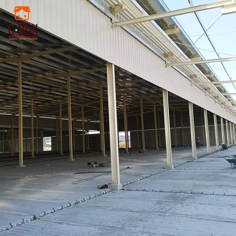 Cbox Commercial Easy Build Prefab Steel Structure Warehouse Workshop for Sale